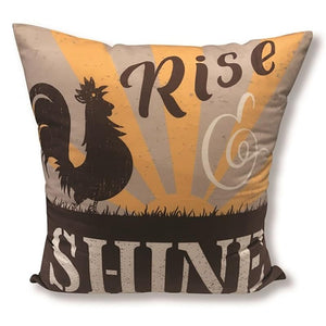 Rise Shine Rooster Accent Pillow - DAP10055