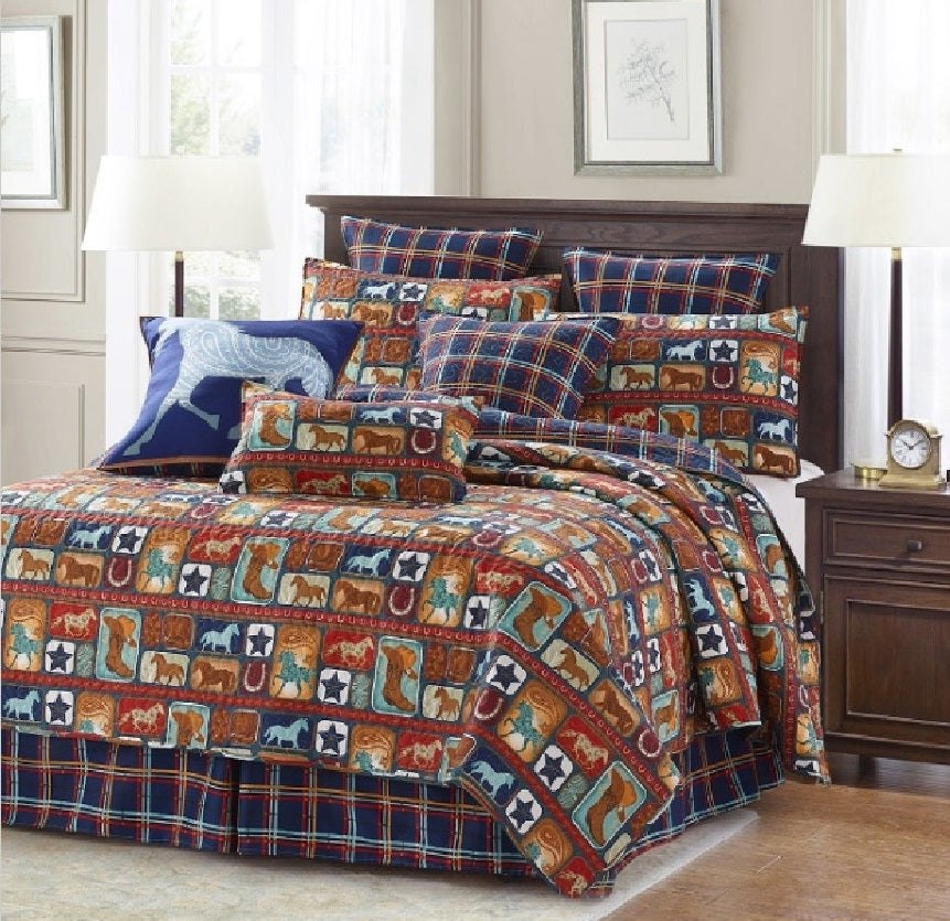 Virah Bella® Collection - Arrolynn Weiderhold "Western" Printed Quilt Set. - DQ10060FQ