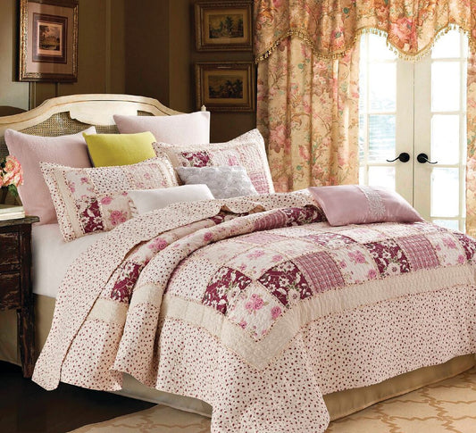 Virah Bella® Collection - Phyllis Dobbs™ "English Garden" Patchwork Quilt Set