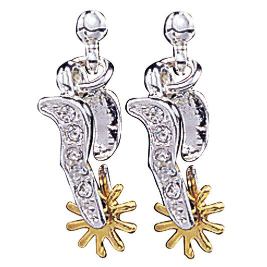 Montana Silversmiths Two Tone Spur Earrings - ER930CZL