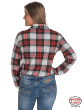 Load image into Gallery viewer, Cowgirl Tuff Red Plaid Sport Jersey Pullover - ET0033