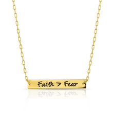 Load image into Gallery viewer, Montana Silversmiths Faith Over Fear Bar Necklace - FFNC5060