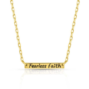 Montana Silversmiths Fearless Faith Bar Necklace - NC5061