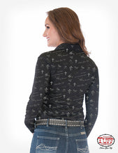 Load image into Gallery viewer, Cowgirl Tuff Black Sport Jersey Pullover - H00601