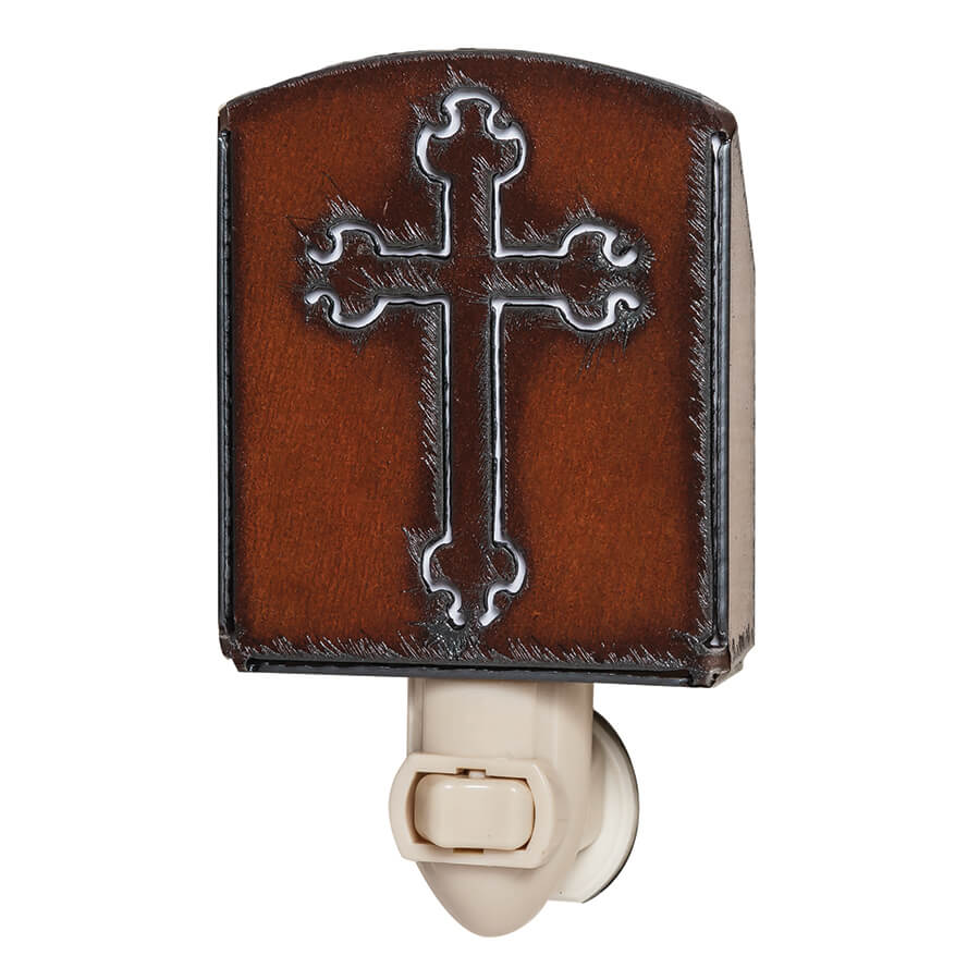 Rustic Iron Cross Nightlight