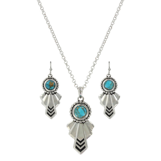 Montana Silversmiths Southwestern Turquoise Heaven Jewelry Set - JS3733TQ