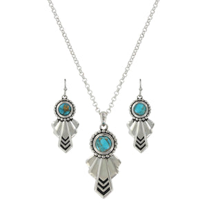 Montana Silversmiths Southwestern Turquoise Heaven Jewelry Set - JS3733TQ