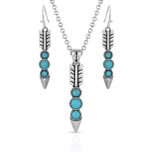 Load image into Gallery viewer, Montana Silversmiths Free Falling Feather Jewelry Set - JS5033
