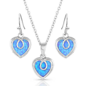 Montana Silversmiths Glowing Love Opal Jewelry Set - JS5166