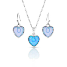 Load image into Gallery viewer, Montana Silversmiths Glowing Love Opal Jewelry Set - JS5166