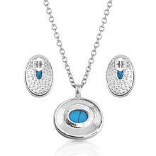 Load image into Gallery viewer, Montana Silversmiths Turquoise Cameo Pendant Jewelry Set - JS5276