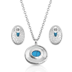 Montana Silversmiths Turquoise Cameo Pendant Jewelry Set - JS5276
