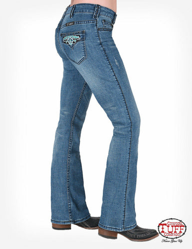 Cowgirl Tuff Spirited Bootcut Jeans - JSPRTD