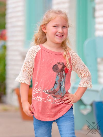 Southern Grace Better In Boots Raglan - K3235C