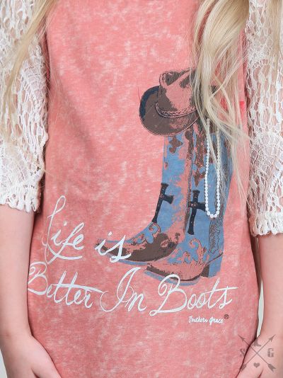 Southern Grace Better In Boots Raglan - K3235C