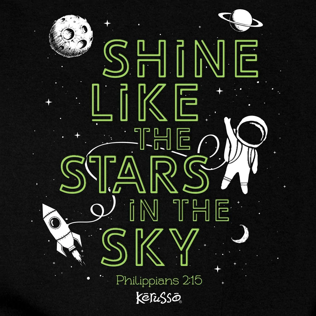 Kerusso Kidz Shine Astronaut Graphic Tee - KDZ2813