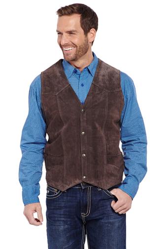 Cripple Creek Snap Front Boar Suede Vest - ML3061