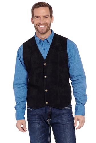 Cripple Creek Snap Front Boar Suede Vest - ML3061