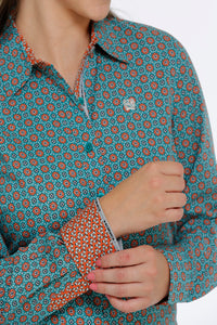 Cinch Button Up Ladies Shirt - MSW9165024