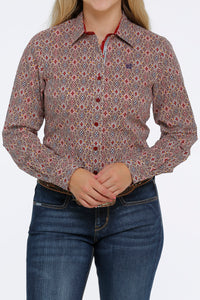 Cinch Button Up Ladies Shirt - MSW9165025