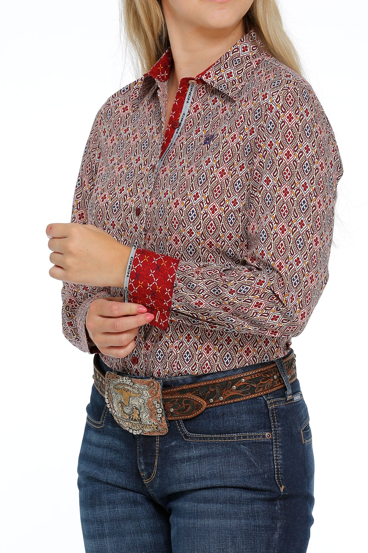 Cinch Button Up Ladies Shirt - MSW9165025