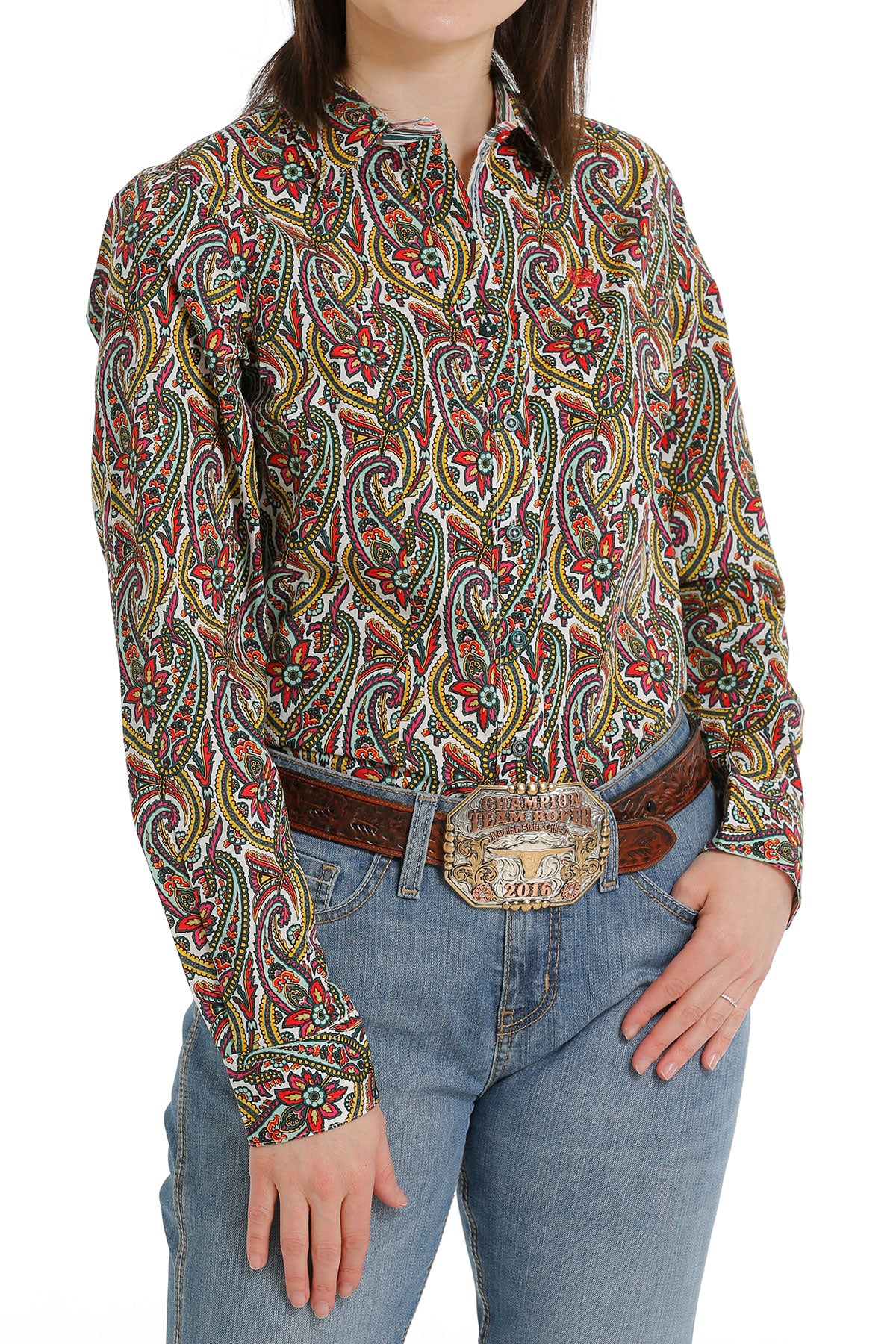 Cinch Button Up Ladies Shirt - MSW9165031