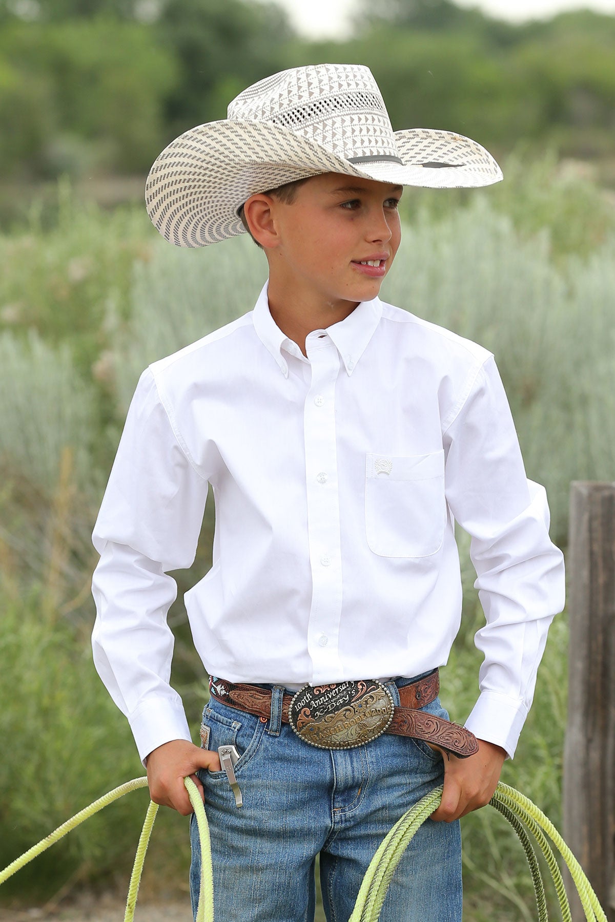 Cinch Solid White Shirt - MTW7060031