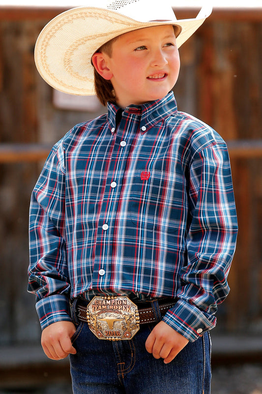 Cinch Boys Plaid Shirt - MTW7060283