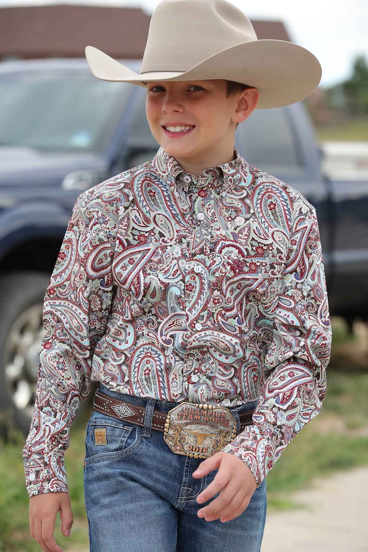 Cinch Paisley Print Shirt - MTW7060289