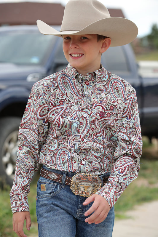 Cinch Paisley Print Shirt - MTW7060289