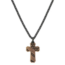 Load image into Gallery viewer, Montana Silversmiths Americana Cross Necklace - NC3771BLB