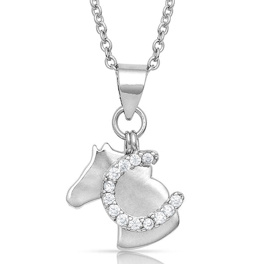 Monanta Silversmiths Horsing Around Charm Necklace - NC4763