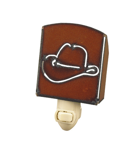 Rustic Iron Cowboy Hat Nightlight