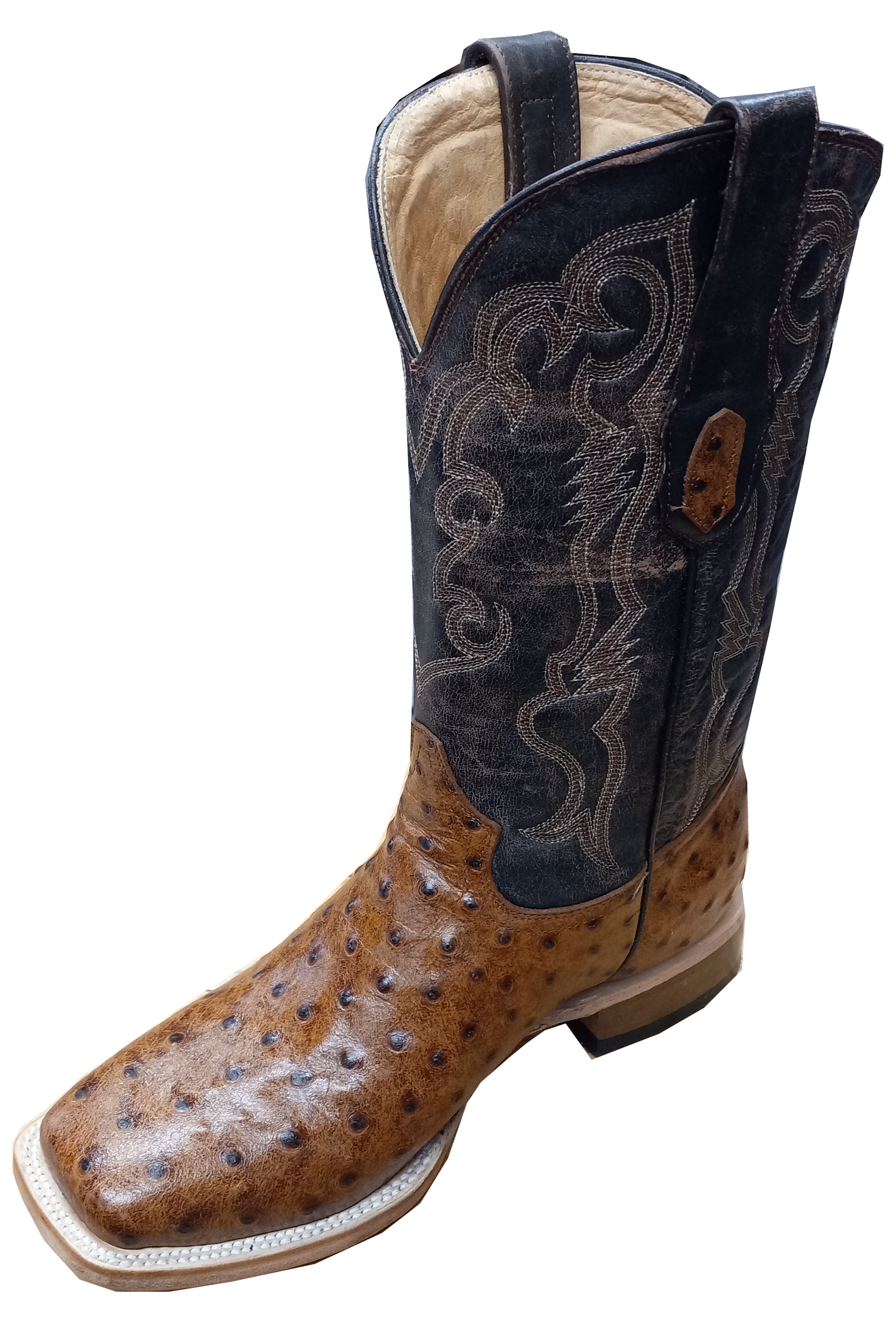 Cowtown Ostrich Print Boots - Q6064