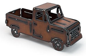 Rustic Iron Metal Truck Keepsake