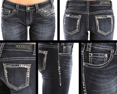 Rock and Roll Cowgirl Rival Low Rise Boot Cut Jean   W6-1528