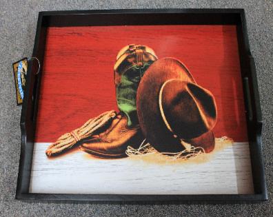 Montana Silversmiths Boots and Hat Serving Tray - WD159