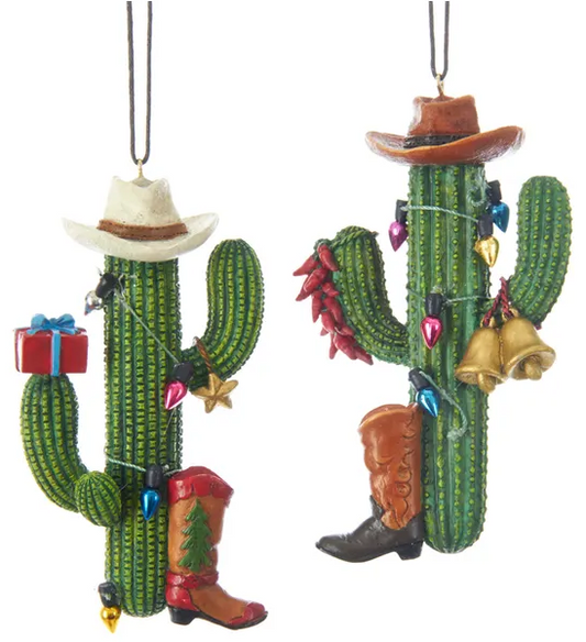 Western Cactus Ornament - C7658